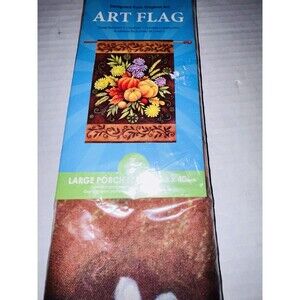 LARGE PORCH FLAG 28 in X 40 in Fall pumpkins